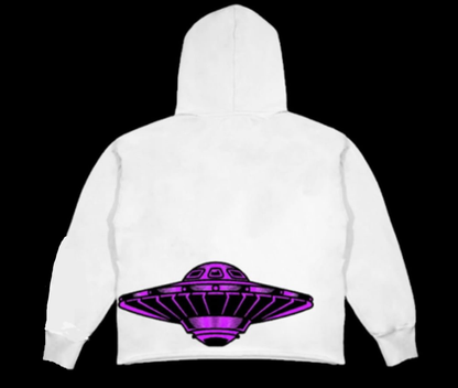 Purple on white full zip